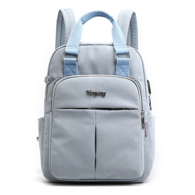 Vbiger USB Backpack Large Schoolbag Travel Bag, Pink