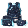 Vbiger 3-in-1 School Bag Waterproof Nylon Shoulder Daypack Polka Dot Bookbags - Dark Blue - Backpacks