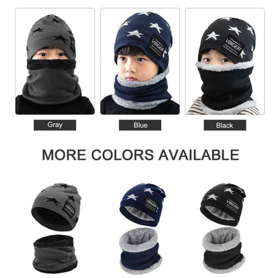 Vbiger Kids Winter Knitted Hat And Infinity Scarf Set 2 Pieces Warm Winter Knitted Set - Hats