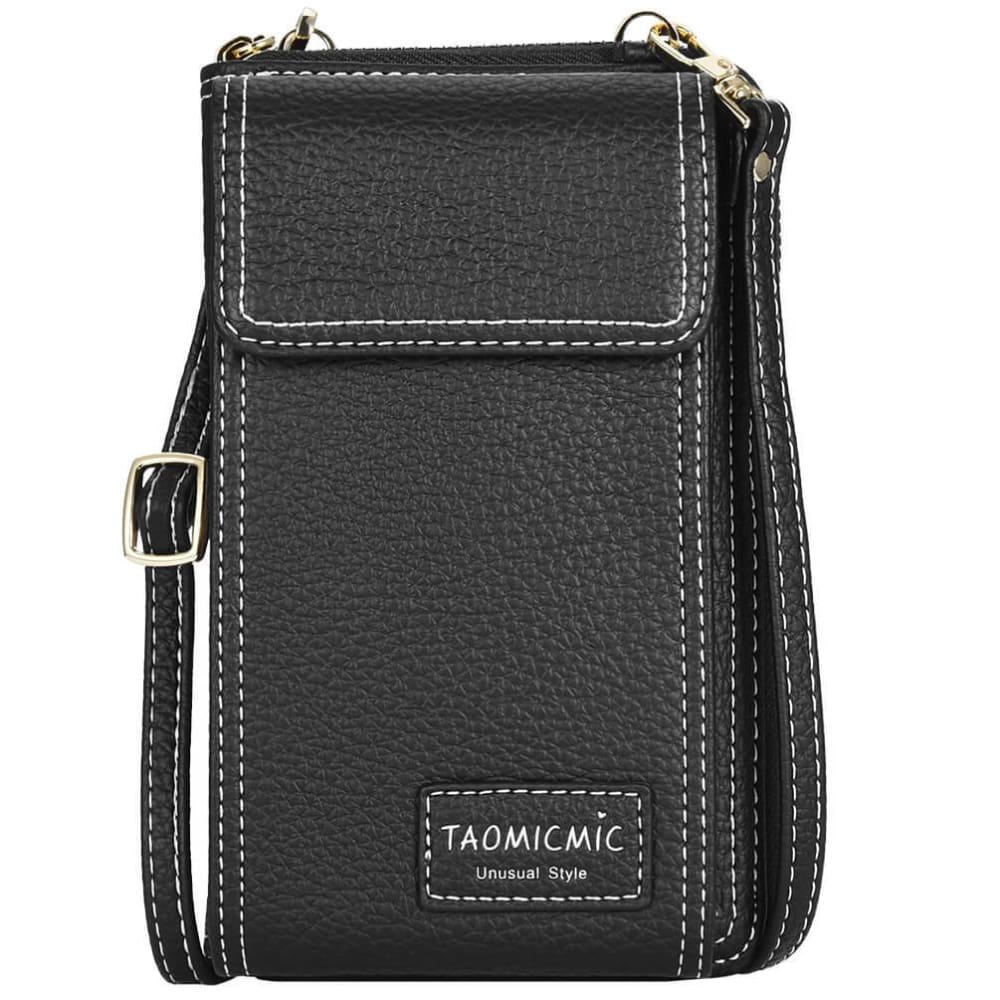 Vbiger Portable Cell Phone Purse Wallet Small Cross-body Bag Lightweight Shoulder Bag for Women - Black - Bag