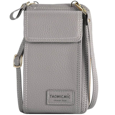 Vbiger Portable Cell Phone Purse Wallet Small Cross-body Bag Lightweight Shoulder Bag for Women - Grey - Bag