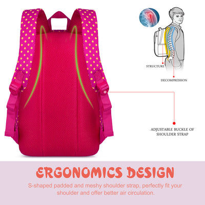 3 in 1 School Bag Waterproof Nylon Shoulder Daypack Polka Dot Bookbags Backpacks Cell Phone Messenger Bags Pencil Case