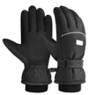 Vbiger Kids Ski Snow Gloves Cold Weather Gloves, Winter Gloves Anti-Slip Waterproof Windproof Thermal Fleece with Grip Suitable for Kids Between 10-12 Years Old, Black
