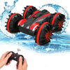 Mini RC Stunt Car Remote Control Car 4WD Amphibious 2.4GHz Double Sided 360° Rotating for Kids, Red