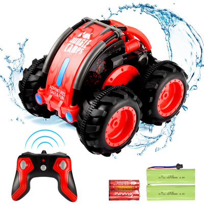 RC Car Toys for 5-12 Year Old Boys, Amphibious Remote Control Car for Kids 2.4 GHz RC Stunt Car for Boys Girls 4WD Off Road Monster Truck Christmas Birthday Gifts Remote Control Boat Beach Toy