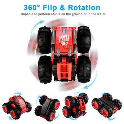 RC Car Toys for 5-12 Year Old Boys, Amphibious Remote Control Car for Kids 2.4 GHz RC Stunt Car for Boys Girls 4WD Off Road Monster Truck Christmas Birthday Gifts Remote Control Boat Beach Toy