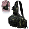 Fishing Backpack Tackle Sling Bag - Fishing Backpack with Rod Holder - Tackle Box Fly Fishing Gifts for Men Women