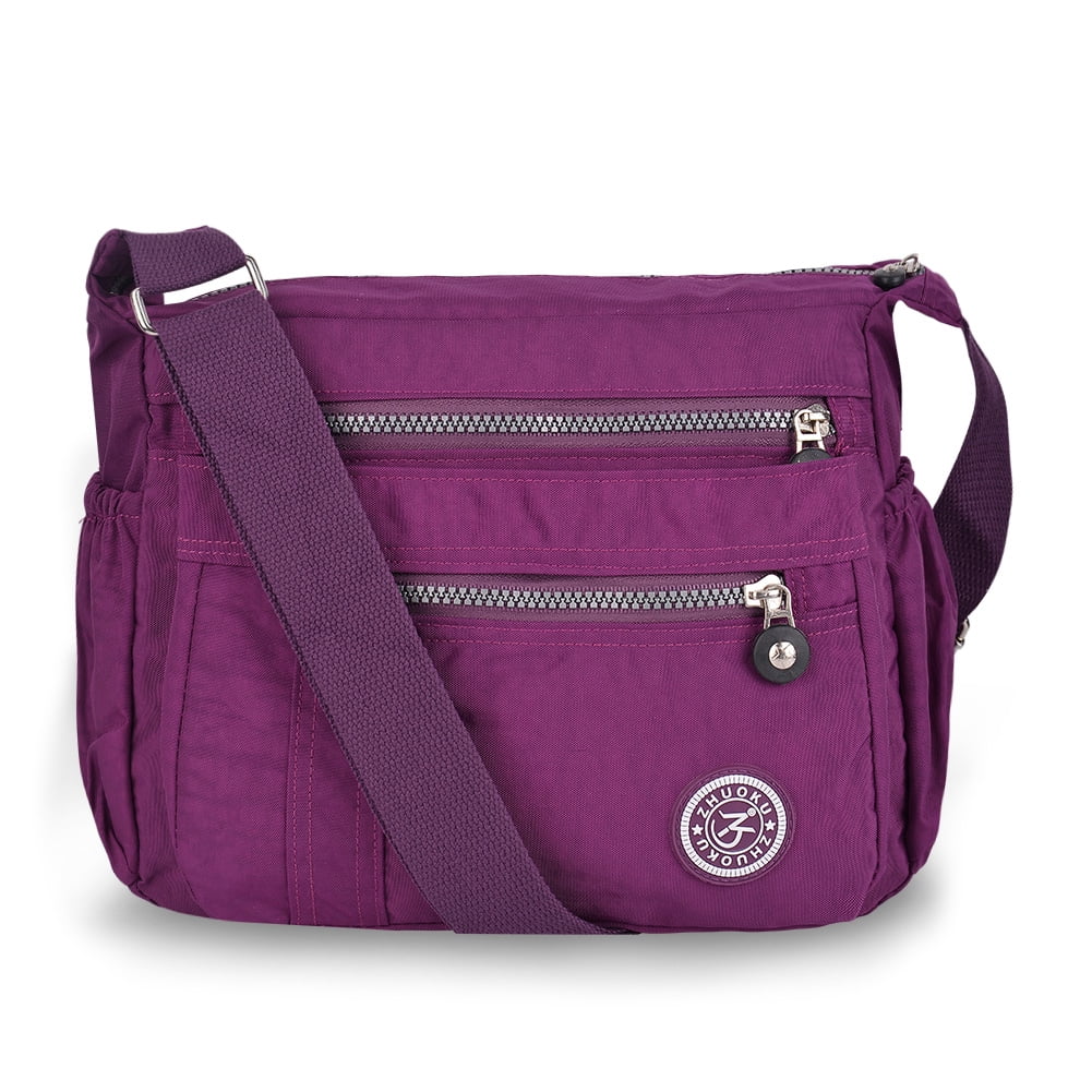 Vbiger Shoulder Bag Fashionable Crossbody Bags Multiple Pockets Casual Bag Handbag for Women, Purple