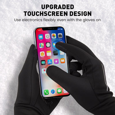 Touchscreen Warm Winter Gloves: Touch Screen Gloves Cold Weather Gloves with Anti-slip Palm and Thickened Fleece Lining