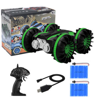 RC Car Toys for 5-12 Year Old Boys, Amphibious Remote Control Car for Kids 2.4 GHz RC Stunt Car for Boys Girls 4WD Off Road Monster Truck Christmas Birthday Gifts Remote Control Boat Beach Toy