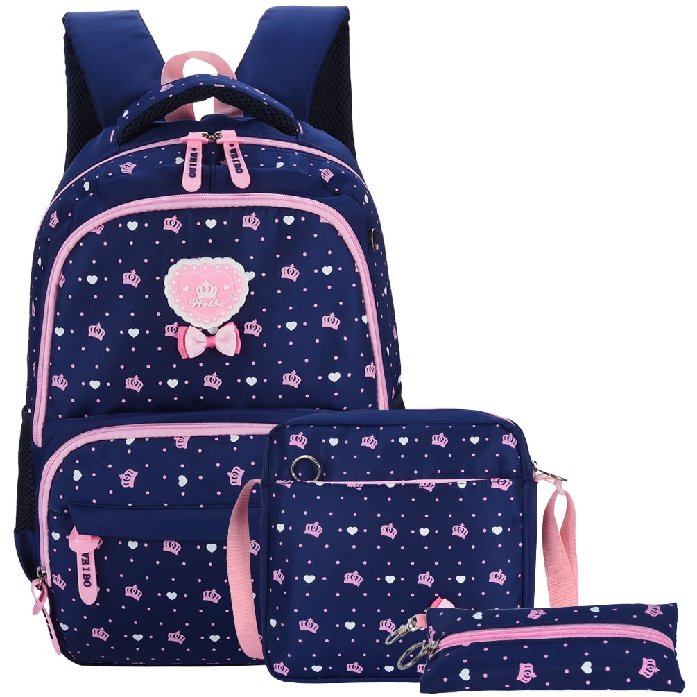 Vbiger 3 in 1 School Backpack Set with a Crossbody Bag Money Pouch f