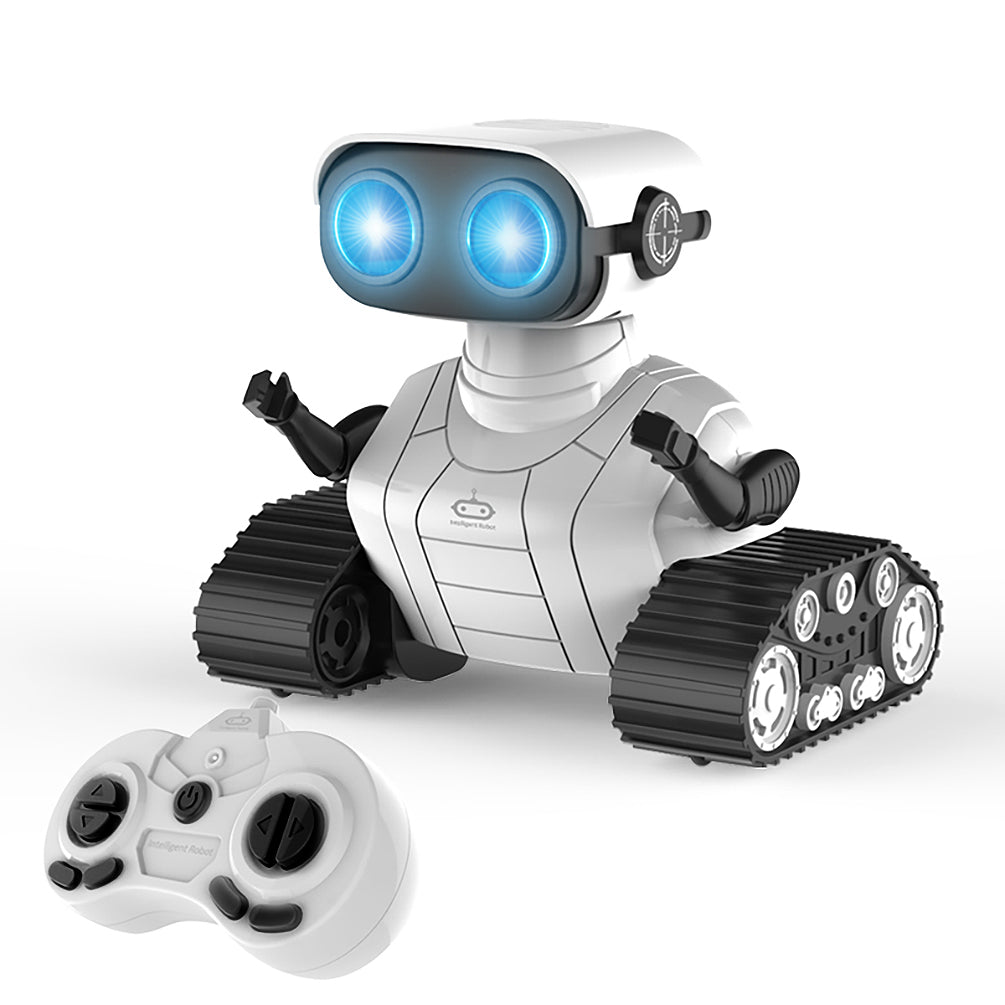 Kids Remote Control Robot Toys- Rechargeable RC Robots Toy with Auto-Demonstration, Flexible Head & Arms, Dance Moves, Music, Shining LED Eyes, Girls Boys Toys Birthday