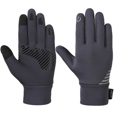 Vbiger Kids Winter Gloves Anti-skid Touchscreen Gloves Soft Outdoor Sports Gloves Warm Gloves Cold Weather Gloves with Reflective Printing and Silicone Strip