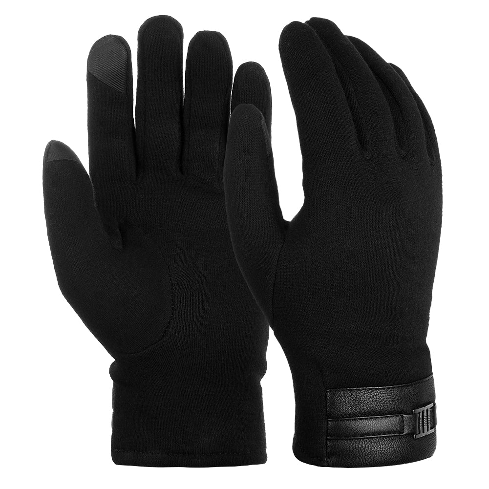 Winter Warm Gloves Touch Screen Gloves Casual Gloves for Men, Black