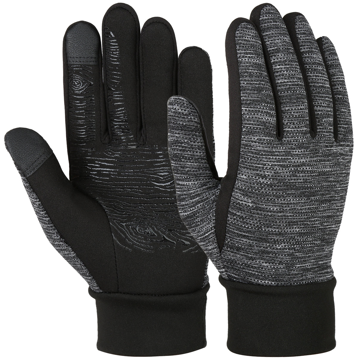 Vbiger Winter Gloves for Men Women Anti-Slip Touchscreen Gloves Texting Gloves Warm Gloves Flexible Outdoor Sports Gloves Cold Weather Gloves, Black, M