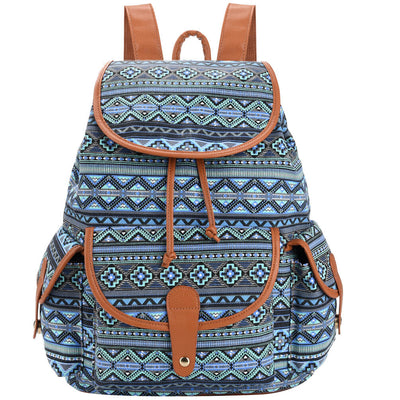 Vbiger Canvas Backpack Casual Shoulders Bag Travel Daypack Fashionable School Bag