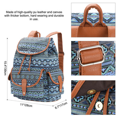 Vbiger Canvas Backpack Casual Shoulders Bag Travel Daypack Fashionable School Bag