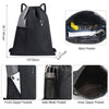 Vbiger Drawstring Backpack Sports Gym Sackpack Unisex Gym Sack with Earphone Hole