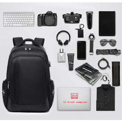 Vbiger Men Breathable Backpack Travel Bag Shoulder Bag with USB Port
