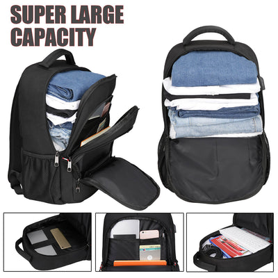 Vbiger Multi-purpose Business Backpack 15.6" Laptop with FRID Pocket, Black