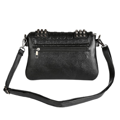 Vbiger PU Leather Shoulder Bag Trendy Cross-body Bag Delicate Rivet Decoration