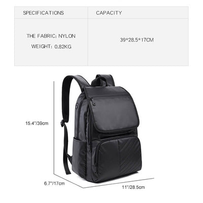 Vbiger Travel Backpacks Laptop Shoulder Backpack School Bag with USB Charging Port, Black
