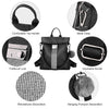 Vbiger Casual Shoulder Bag Daypack with Detachable Strap and Back Anti-theft Pocket