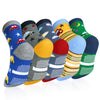 Vbiger Toddler Boys Cotton Socks Little Boys Cute Cartoon Pattern Socks Dual Defense Cushion Comfort Socks for 3-5 Years Old Boys - 5 Pairs