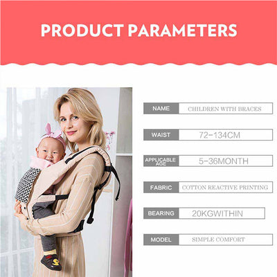 Vibger Newborn Baby Carrier Multifunctional & Adjustable Toddler Carrier with Breathable Stretchy Sling, Suitable for Newborn to Toddler