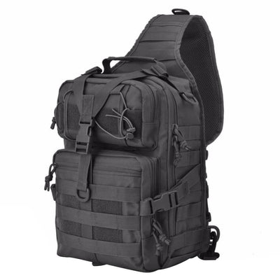 Vbiger 20L Crossbody Bag Waterproof Military Bag Outdoor Single Shoulder Bag - Black - Backpacks