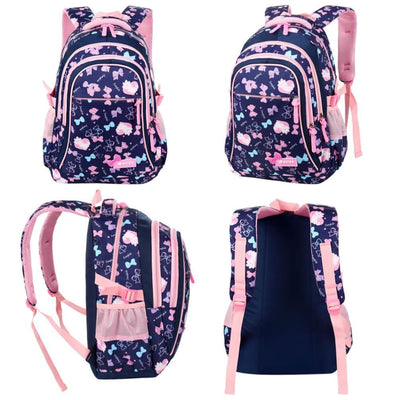 Vbiger 3-in-1 Student Shoulder Bags Set Trendy Backpack Lunch Tote Bag and Pencil Case - Backpacks