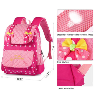 Vbiger Casual School Bag Nylon Shoulder Daypack Children School Backpacks for Teen Girls - Backpacks