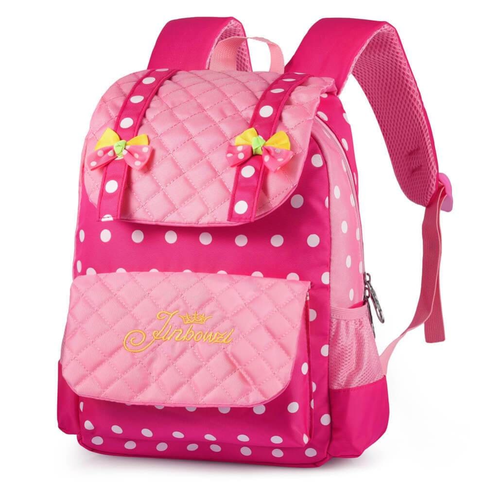 Vbiger Casual School Bag Nylon Shoulder Daypack Children School Backpacks for Teen Girls - Pink - Backpacks