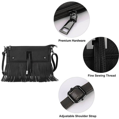 Vbiger Fashionable Shoulder Bags Cross-Body Bag Women Handbag with Tassel Decoration - Bag