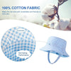 Vbiger Kids Sun Protection Hat UPF 50+ Sun Hat Bucket Hat with Double-sided Design and Improved Self-adhesive Strap - Hats