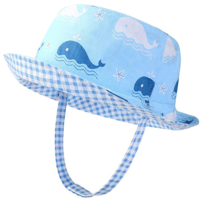 Vbiger Kids Sun Protection Hat UPF 50+ Sun Hat Bucket Hat with Double-sided Design and Improved Self-adhesive Strap - 50cm - Hats