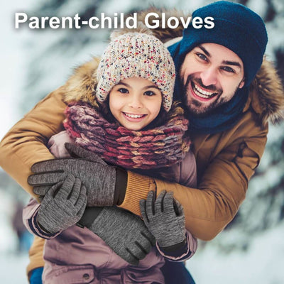 Vbiger Kids Winter Gloves Children Full Fingers Cycling Gloves Touchscreen Gloves - Gloves
