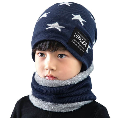 Vbiger Kids Winter Knitted Hat And Infinity Scarf Set 2 Pieces Warm Winter Knitted Set - Hats