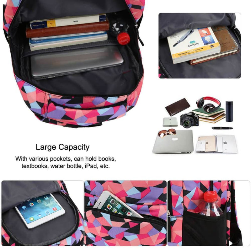 Vbiger - Vbiger Large-capacity Trolley School Bag Travel Rolling ...