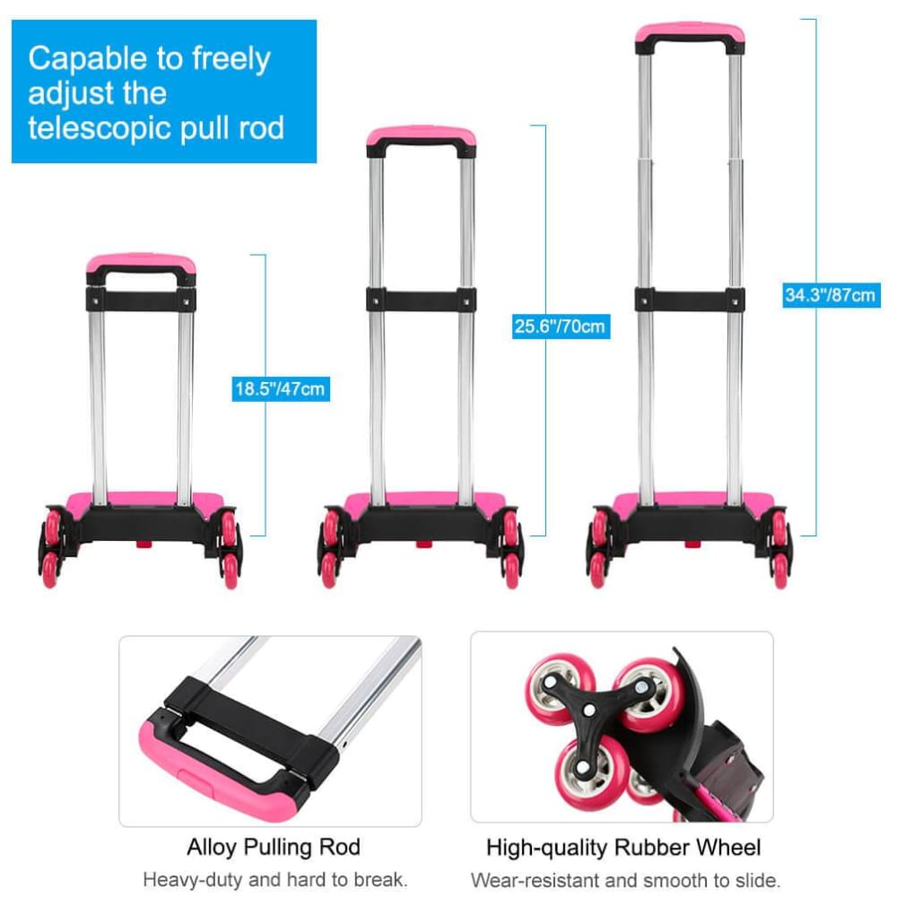 Vbiger - Vbiger Large-capacity Trolley School Bag Travel Rolling ...