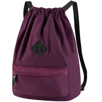 Vbiger Men and Women Drawstring Backpack Chic Classic Travel Drawstring Bag - Purple - Backpacks