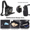 Vbiger Men Cross-body Bag Chest Bag Shoulder Bag with USB Charging Port Black - Bag