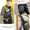 Vbiger Men Cross-body Bag Chest Bag Shoulder Bag with USB Charging Port Black - Bag