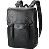 Vbiger Men Vintage PU Leather Backpack Laptop Backpack School Book bag for Men - Black - Backpacks