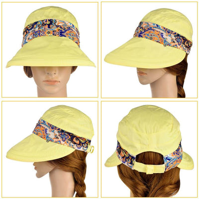 Vbiger New Detachable Sunbonnet for Outdoors Sport Foldable Visor with Zipper and Huge Bongrace - Hats