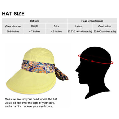 Vbiger New Detachable Sunbonnet for Outdoors Sport Foldable Visor with Zipper and Huge Bongrace - Hats