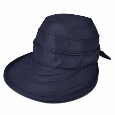 Vbiger New Detachable Sunbonnet for Outdoors Sport Foldable Visor with Zipper and Huge Bongrace - Navy Blue - Hats