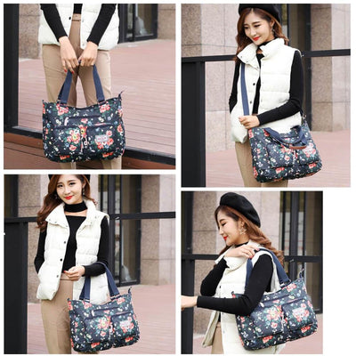 Vbiger Nylon Handbag Casual Messenger Bag Large-capacity Shoulder Bag Travel Tote Bag for Women - Bag