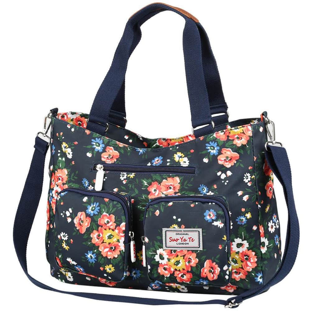 Vbiger Nylon Handbag Casual Messenger Bag Large-capacity Shoulder Bag Travel Tote Bag for Women - Black - Bag