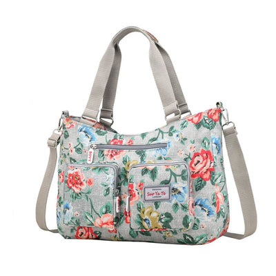 Vbiger Nylon Handbag Casual Messenger Bag Large-capacity Shoulder Bag Travel Tote Bag for Women - White - Bag